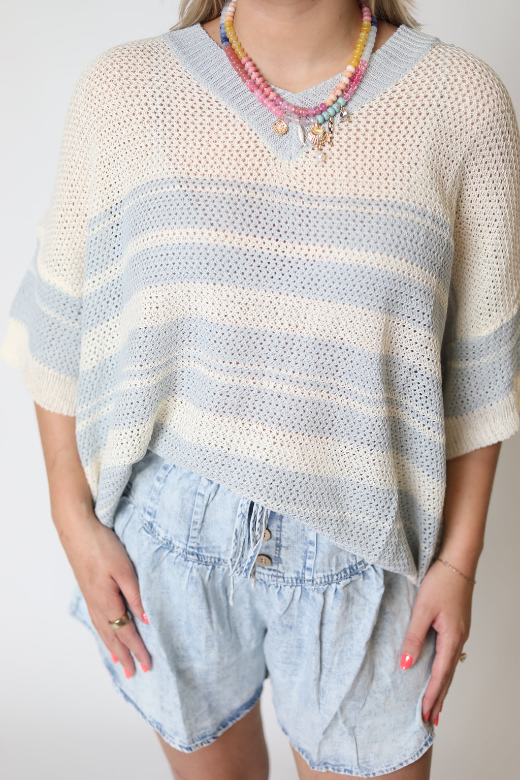 Cloud Stripe Top