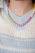 Natural Stone Semi-Precious Glass Mixed Necklace