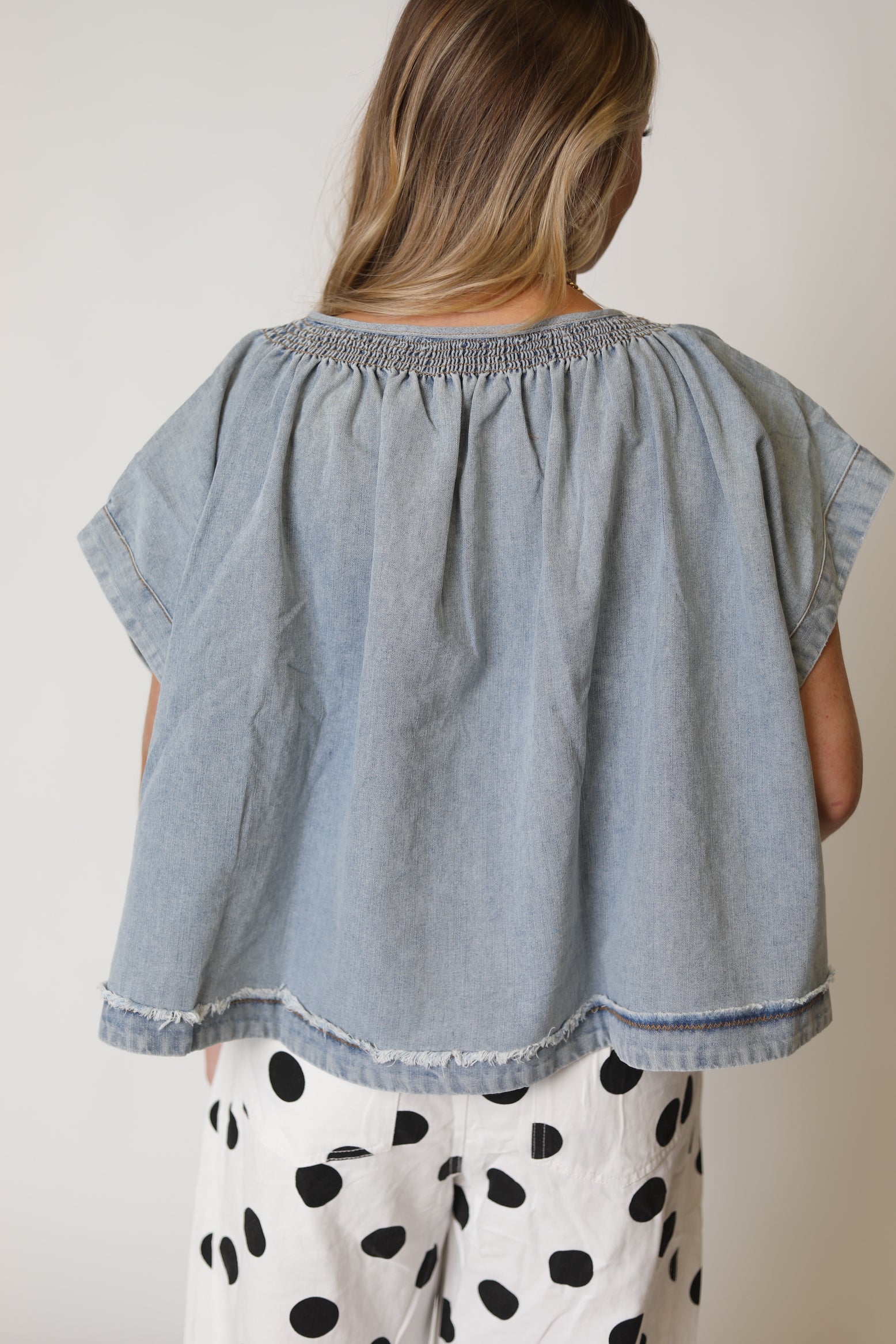 Flowy Denim Top
