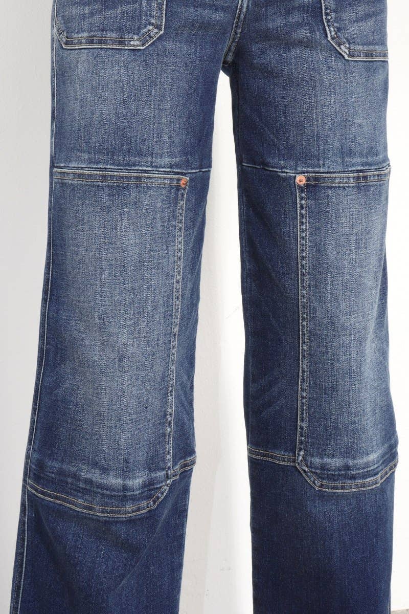 TUMMY CONTROL HIGH RISE RELAXED WIDE LEG JEANS: 5 (26)