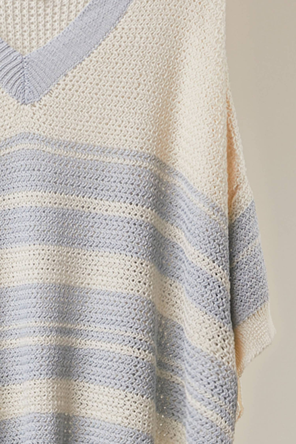 Cloud Harbor Stripe Crochet Pullover: Ivory / S