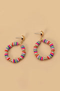 CIRCLE DICS BEADS DROP EARRINGS | 71E22672: Gold