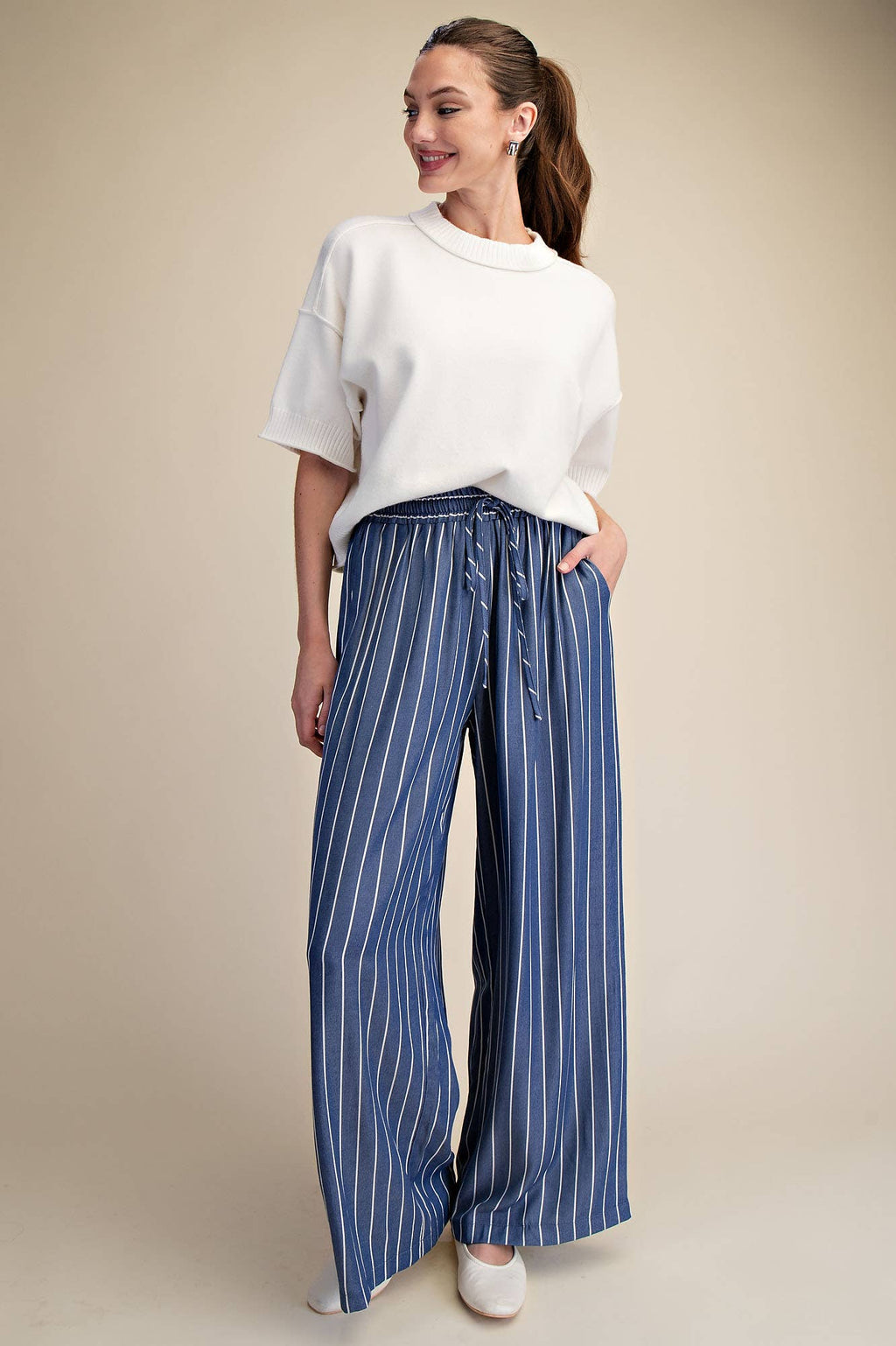 Everyday Sweater Elbow-Length Sleeves Seam Detail: Crimson / S
