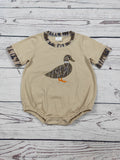 Baby Boy Camouflage Duck Appliqué Bubble: 3-6M
